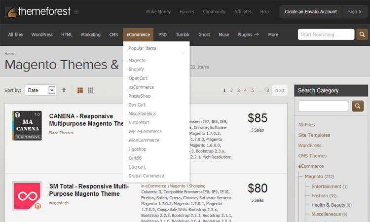 Themeforest screen cap